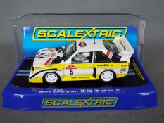 Scalextric - Audi Sport quattro S1 as driven by Walter Rohrl in the 1985 San Remo Rally. # C3410.