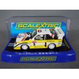 Scalextric - Audi Sport quattro S1 as driven by Walter Rohrl in the 1985 San Remo Rally. # C3410.