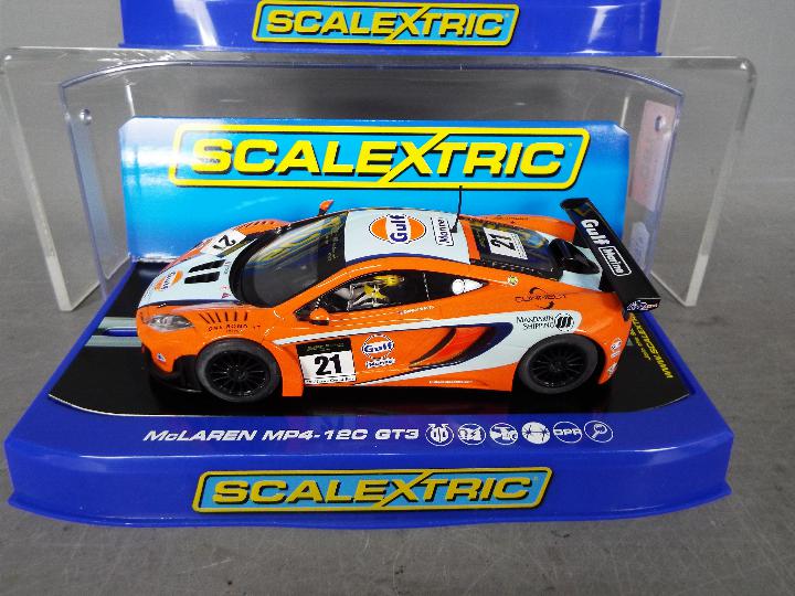 Scalextric - 2 x McLaren MP4-12C models, - Image 2 of 3