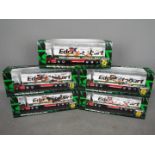 Oxford Diecast - Five boxed Oxford Diecast 1:76 scale diecast trucks from the 'Stobart Rugby League