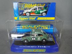 Scalextric - SuperSlot - 2 x rally cars, Volkswagen Beetle Paris-Peking,