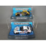 Scalextric - 2 x BMW Z4 GT3 models, number 17 Nurburgring car and number 9 ROAL Motorsport car.