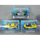 Scalextric - 3 x cars including Audi R8 LMS Bathurst 2015 car, 2 x BMW Z4 GT3 models.