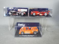 Flyslot - 3 x cars including a Chevron B21 in Jagermeister livery and 2 x Panoz LMP-1 Le Mans