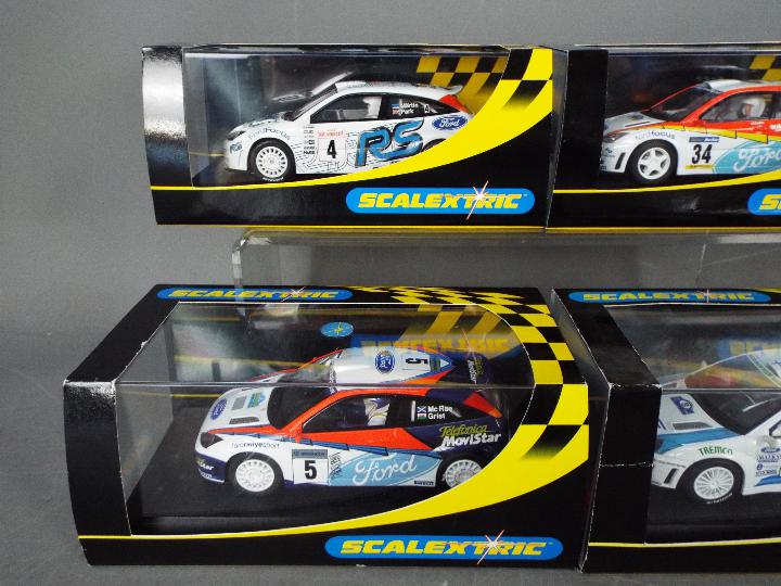 Scalextric - 4 x Ford Focus RS WRC models in different liveries including the number 5 McRae / - Image 2 of 3