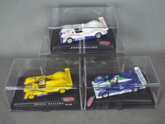 Spirit - 3 x Oreca Dallara slot cars in different liveries including Deutsche Bank and the yellow