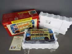 Sun Star - A limited edition London Transport Routemaster bus in blue Vernons Pools livery in 1:24