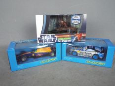 Scalextric - Star Wars - 3 x vehicles, a Star Wars 74-Z Speeder Bike, Team GT Zombie Comic Book car,