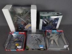 Collection Armour by Franklin Mint and Aviation Archive - five diecast model aeroplanes comprising