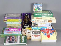 Queensway Press - Waddingtons - MB Puzzle - A collection of 14 vintage jigsaws, 3 x books,