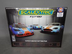 Scalextric - A limited edition Gulf Legends 3 x car set with a McLaren F1 GTR,