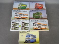 Tower Kits - A group of 7 x 1:76 scale plastic model bus and tram kits including National Bus