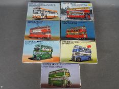 Tower Kits - A group of 7 x 1:76 scale plastic model bus and tram kits including London Feltham