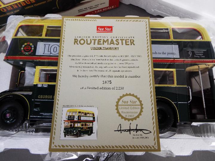 Sun Star - A boxed Sun Star 1:24 scale Limited Edition #2907 Routemaster Bus RM2191 - CUV 191C - Image 3 of 4