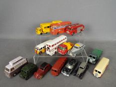Dinky Toys, Budgie, Corgi Toys - A group of 15 unboxed diecast model vehicles.