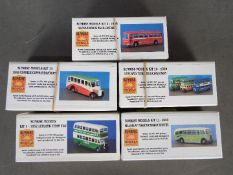 Sunrise Models - A collection of 5 x bus model kits in 1:76 scale including Leyland Titan TD1,