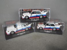 Sideways - 3 x BMW 320 Group 5 Junior Team RDM Championship 1977 cars as driven by Eddie Cheever,