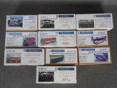 Paragon Kits - A collection of 10 x resin model bus kits in 1:76 scale including # PK30 Leyland TS1,