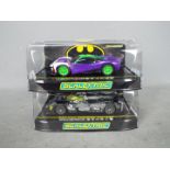 Scalextric - Batman - 2 x cars, a Joker inspired car and a Batman inspired car. # C4140, # C4142.