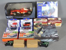 Hot Wheels - Oxford - Revell - A group of 12 x diecast vehicles in various scales and a Revell