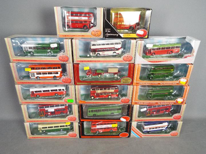 EFE - A flotilla of 17 boxed diecast 1:76 scale model buses and commercial vehicles from EFE.