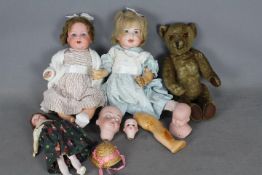 Armand Marseille, Schoenau and Hoffmeister; DPC, Other - A mixed collection of vintage dolls,