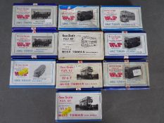 W&T - Mike Toman Scale Models - A collection of 10 x white metal bus model kits in 4mm scale