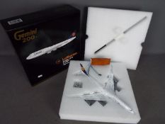 Gemini 200 - A Boeing 747-8 in 1:200 scale in Lufthansa livery with registration number D-ABYK.
