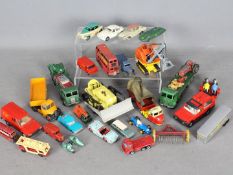 Dinky - Matchbox - Corgi - A group of 30 x unboxed vintage diecast vehicles including Dinky # 502