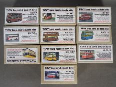 Tiny Bus And Coach Kits - A group of 10 x 1:76 scale resin model bus kits including # Tk17