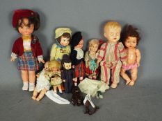 Roddy, Reliable, Others - A collection of 10 vintage dolls in plastic, composite, and vinyl.