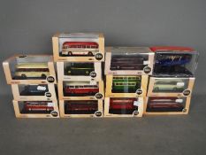 Oxford Diecast - A flotilla of 13 boxed diecast model buses from the Oxford Diecast 'Omnibus' range.