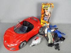 Action Man - Hasbro - A collection of Action Man items including Street Racer car,