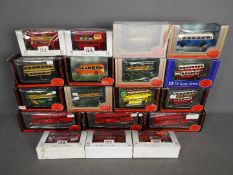 EFE - A crowd of 18 boxed diecast 1:76 scale model buses from EFE.