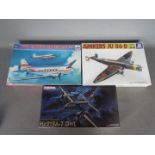 Italeri, ESCI, Dragon - Three boxed plastic 1:72 scale aircraft model kits.