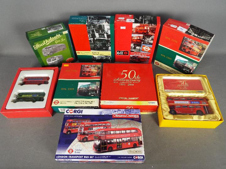 Corgi - EFE - A collection of 7 x boxed sets of bus models mostly in 1:76 scale including # OM49904