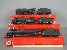 Jouef - Three boxed HO SNCF steam locomotives and tenders by Jouef.