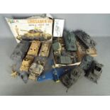 Airfix - Italeri - Revell - A collection of 16 x built military tank,