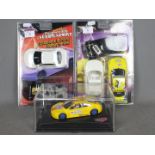Spirit - A group of 3 x Peugeot 406 Coupe slot cars including a self assembly Super Sport model in