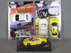 Spirit - A group of 3 x Peugeot 406 Coupe slot cars including a self assembly Super Sport model in