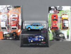 Spirit - A group of 4 x slot cars including Citroen GS, Peugeot 205 T16, Renault 5 Turbo models,