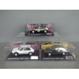 Spirit - A group of 3 x VW Golf GTI slot cars including 1980 Rally Des Miles Pistes car,