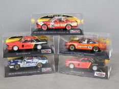 Spirit - A group of 5 x BMW 635 CSI slot cars including 1983 Francorchamps winning car in Bastos