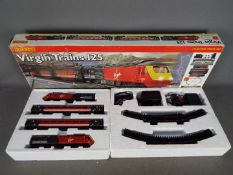 Hornby - an OO gauge Virgin Trains four car set with track pack, power controller,