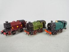 Hornby - three unboxed O gauge tank locomotives, all 0-4-0T, green LNER,