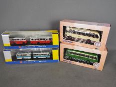 Oxford Diecast, Beijing Bus Co - Four boxed diecast model buses.