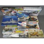 Airfix - Heller - A collection of 13 x model airplane kits mostly in 1:72 scale including # 04003-1