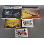 Airfix, Humbrol, Hobby Craft, ESCI - Five boxed plastic 1:72 scale military aircraft model kits.