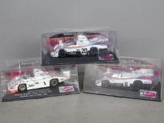 Spirit - A group of 3 x Porsche 936 slot cars including a 1976 Le Mans car in Martini livery,