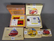 Corgi - A group of 5 x boxed limited edition vehicles including # 97385 Cardiff AEC ladder fire